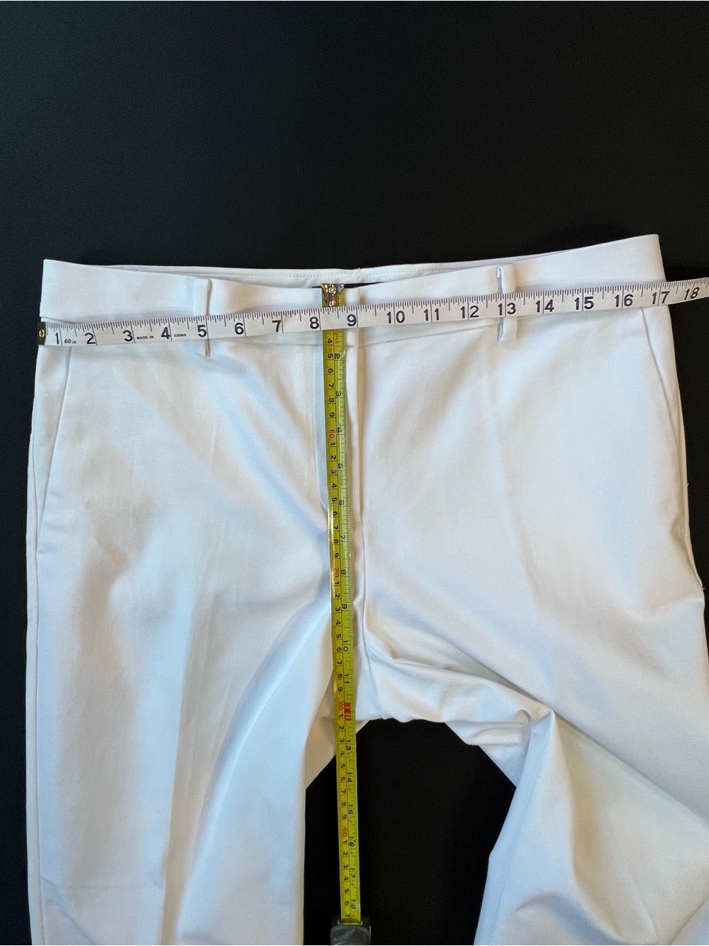 Ann Taylor 27” High Rise White Cropped Ankle Pants - Picture 3 of 7